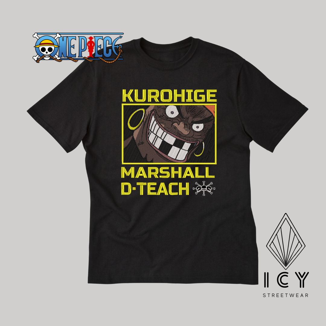 PLAYERA BORDADA BARBA NEGRA MARSHALL D. TEACH ONE PIECE